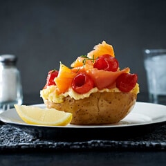 Baked Potato with Piquante Peppers