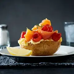 Baked Potato with Piquante Peppers