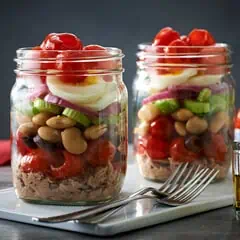 Tuna Salad with Piquante Peppers in Jar