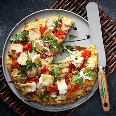 Brie Cauliflower Base with Piquanté Peppers Pizza