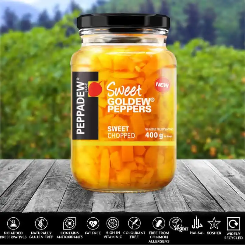 PEPPADEW® Sweet GOLDEW® Peppers Sweet Chopped 400g