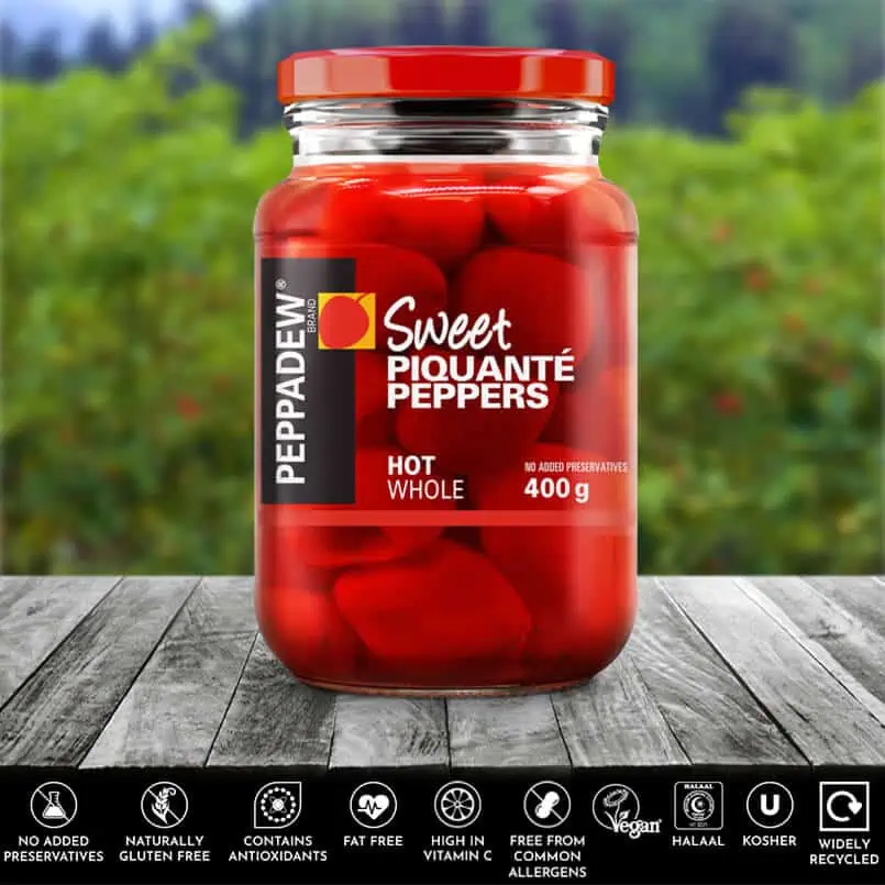 PEPPADEW® Sweet Piquanté Peppers Hot Whole 400g