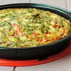 Roasted Red and Pesto Frittata