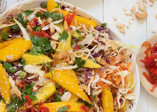 PEPPADEW® Sweet Piquanté Pepper Asian Egg Noodle Mango Salad