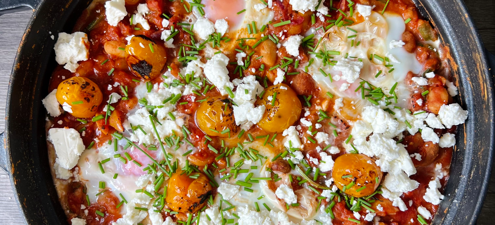 Smoky Bean & Peppadew® Yellow Piquanté Pepper Baked Eggs Smoky Bean & Peppadew® Yellow Piquanté Pepper Baked Eggs