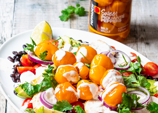 Mexican-Inspired Chicken Salad with Yellow Piquanté Peppers
