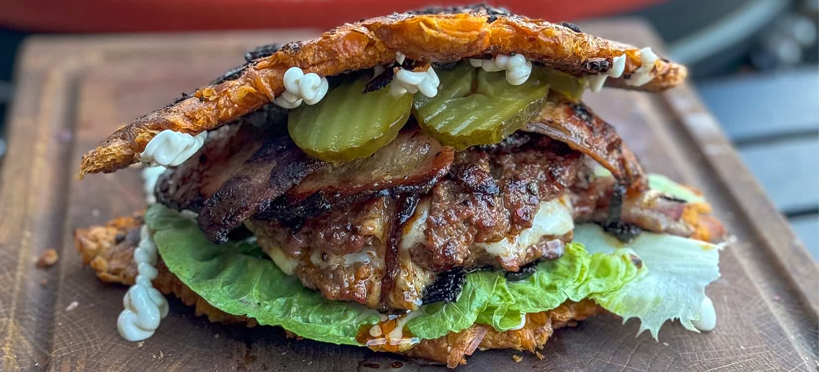 Chipotle Crunch Croissant Stuffed Burger Chipotle Crunch Croissant Stuffed Burger