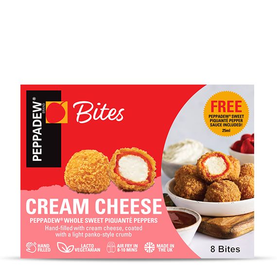 Peppadew cream cheese bites