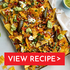 fully loaded peppadew® sweet jalapeño pepper nachos traybake