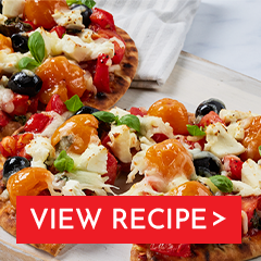 greek style flatbread pizza