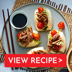 guo bao with ginger pulled pork