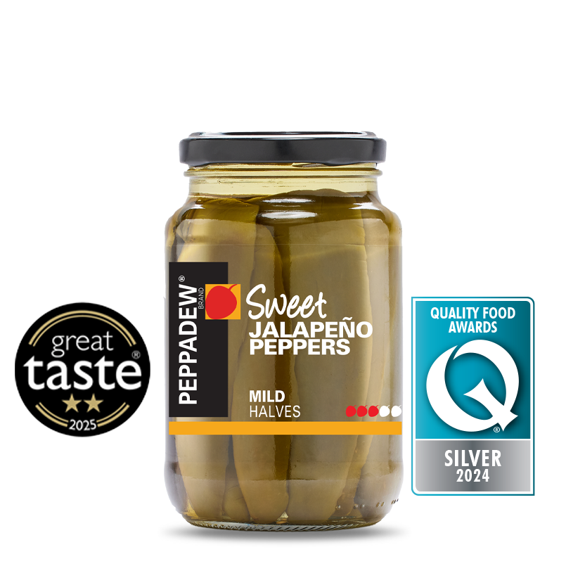 Sweet Jalapeño Peppers Mild Halves — 400g